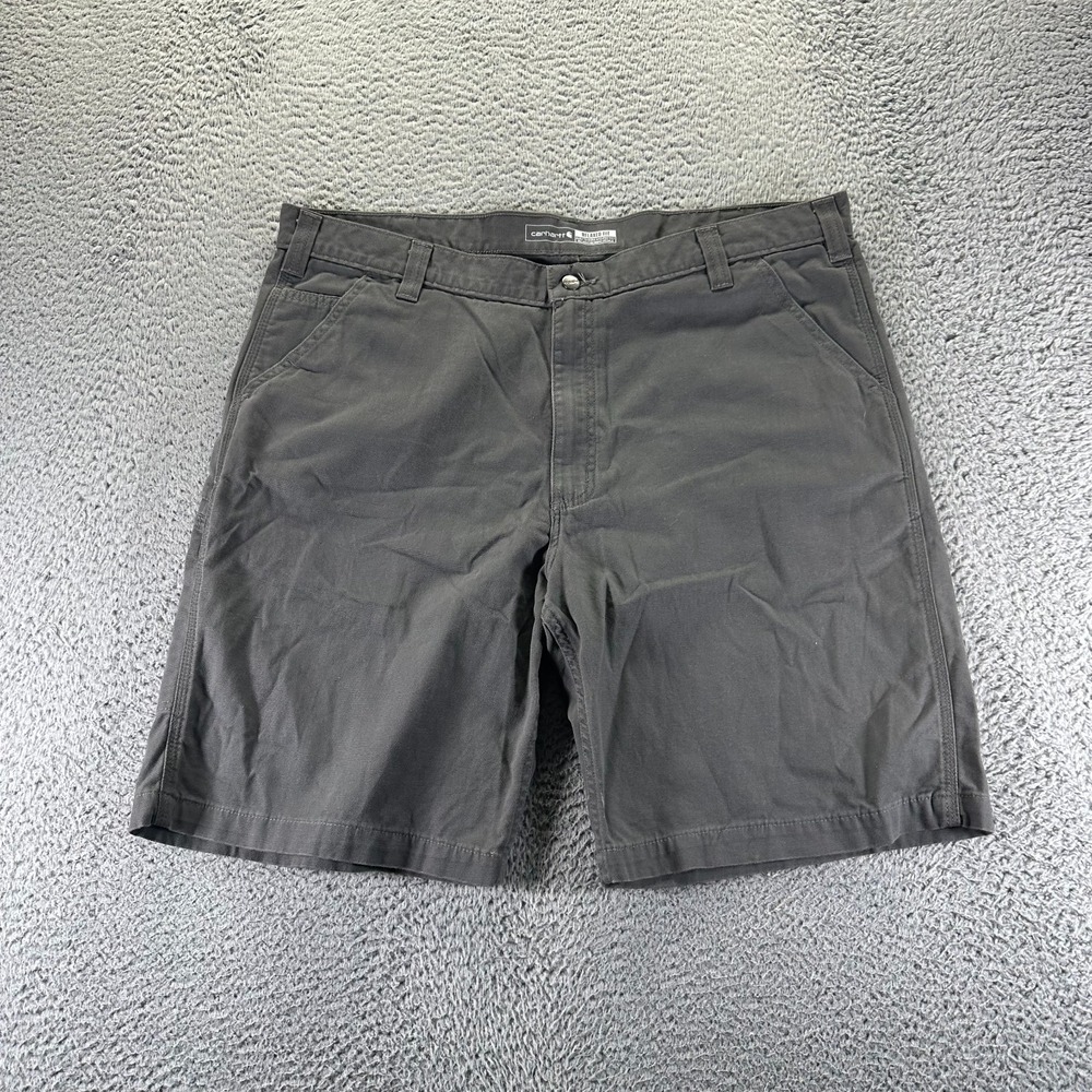 Carhartt Shorts Mens 42x11 Gray Cotton Cargo‎ Relaxed Fit Outdoor Beach Stretch
